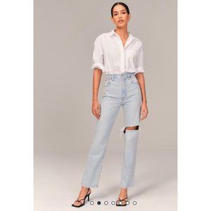 Abercrombie & Fitch Light Wash Straight Leg Jeans